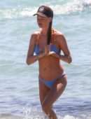 Behati Prinsloo in Bikini Enjoying a Beach Day with Friends in Miami Beach, Florida