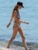 Behati Prinsloo in Bikini Enjoying a Beach Day with Friends in Miami Beach, Florida