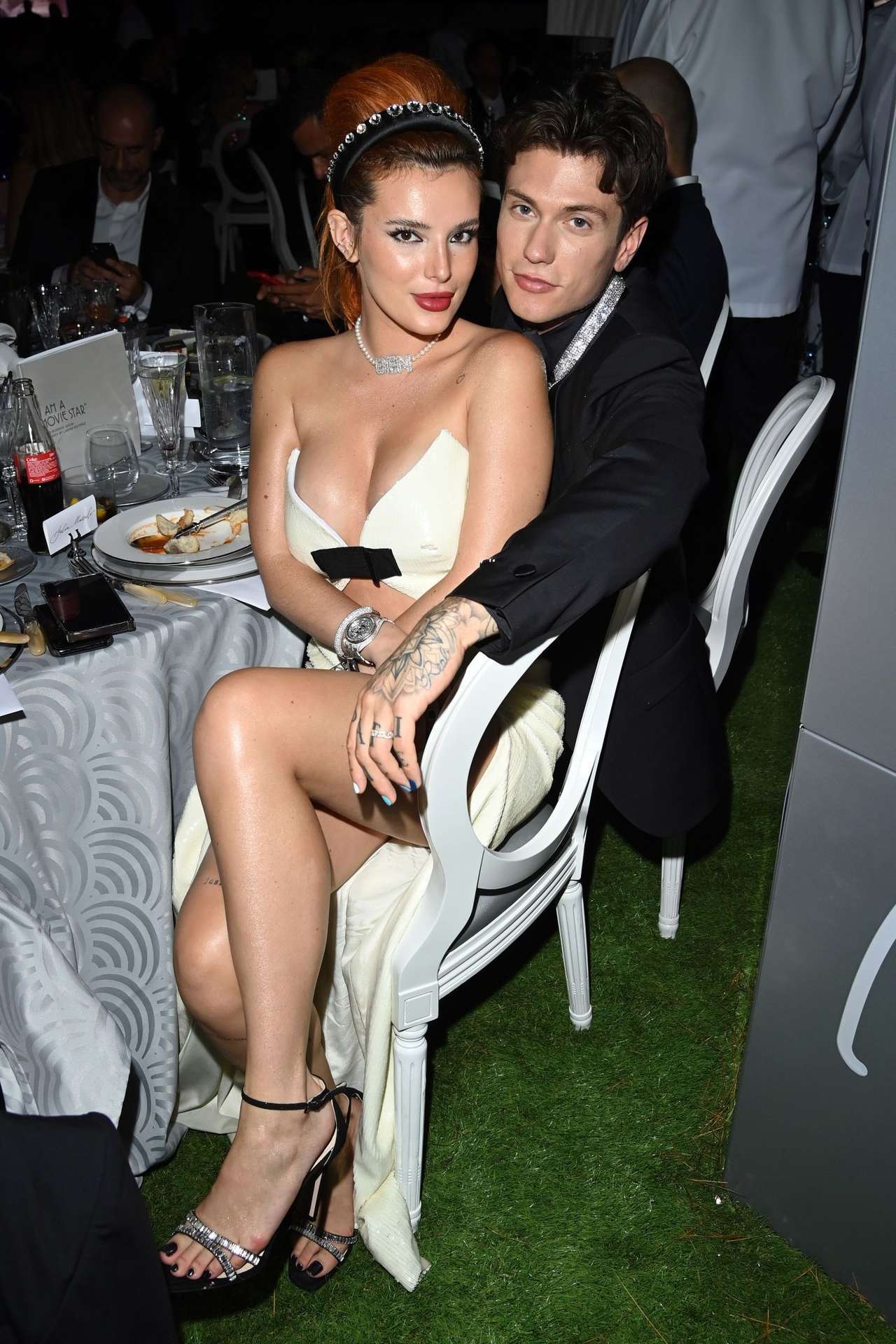 Bella Thorne Cleavage at amfAR Cannes Gala 2021