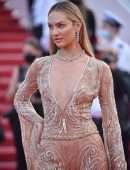 Candice Swanepoel Booty in a Sheer Dress at “Annette” Premiere in Cannes