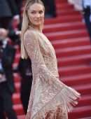 Candice Swanepoel Booty in a Sheer Dress at “Annette” Premiere in Cannes