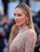 Candice Swanepoel Booty in a Sheer Dress at “Annette” Premiere in Cannes