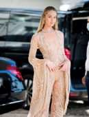 Candice Swanepoel Booty in a Sheer Dress at “Annette” Premiere in Cannes