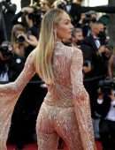Candice Swanepoel Booty in a Sheer Dress at “Annette” Premiere in Cannes