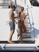 Candice Swanepoel Booty in a Thong Bikini on a Yacht in the French Riviera