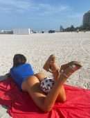 Claudia Romani Booty in Thong Bikini at the Beach in South Beach