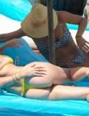 Rumer Willis and Demi Moore Booty at a Beach in Mykonos, Greece