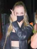 Dove Cameron Pokies in Sheer Top at Valentina Cy’s show in Hollywood