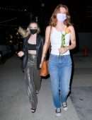 Dove Cameron Pokies in Sheer Top at Valentina Cy’s show in Hollywood