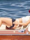 Emily Ratajkowski Booty in a Bikini on a Boat in Italy