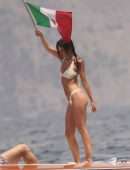 Emily Ratajkowski Booty in a Bikini on a Boat in Italy