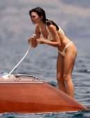 Emily Ratajkowski Booty in a Bikini on a Boat in Italy