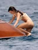 Emily Ratajkowski Booty in a Bikini on a Boat in Italy