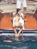 Emily Ratajkowski Booty in a Bikini on a Boat in Italy
