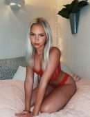 Jordyn Jones Booty, Photoshoot in a Red Lingerie