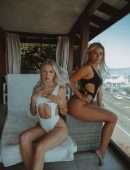 Jordyn Jones and Katie Sigmond Booties in Skimpy Underwear