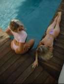 Jordyn Jones and Katie Sigmond Booties in Skimpy Underwear