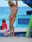 Joy Corrigan Booty in Thong Bikini on the Beach in Miami