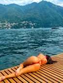 Nicole Scherzinger Booty in a Small Red Thong Bikini