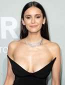 Nina Dobrev Cleavage at amfAR Cannes Gala 2021