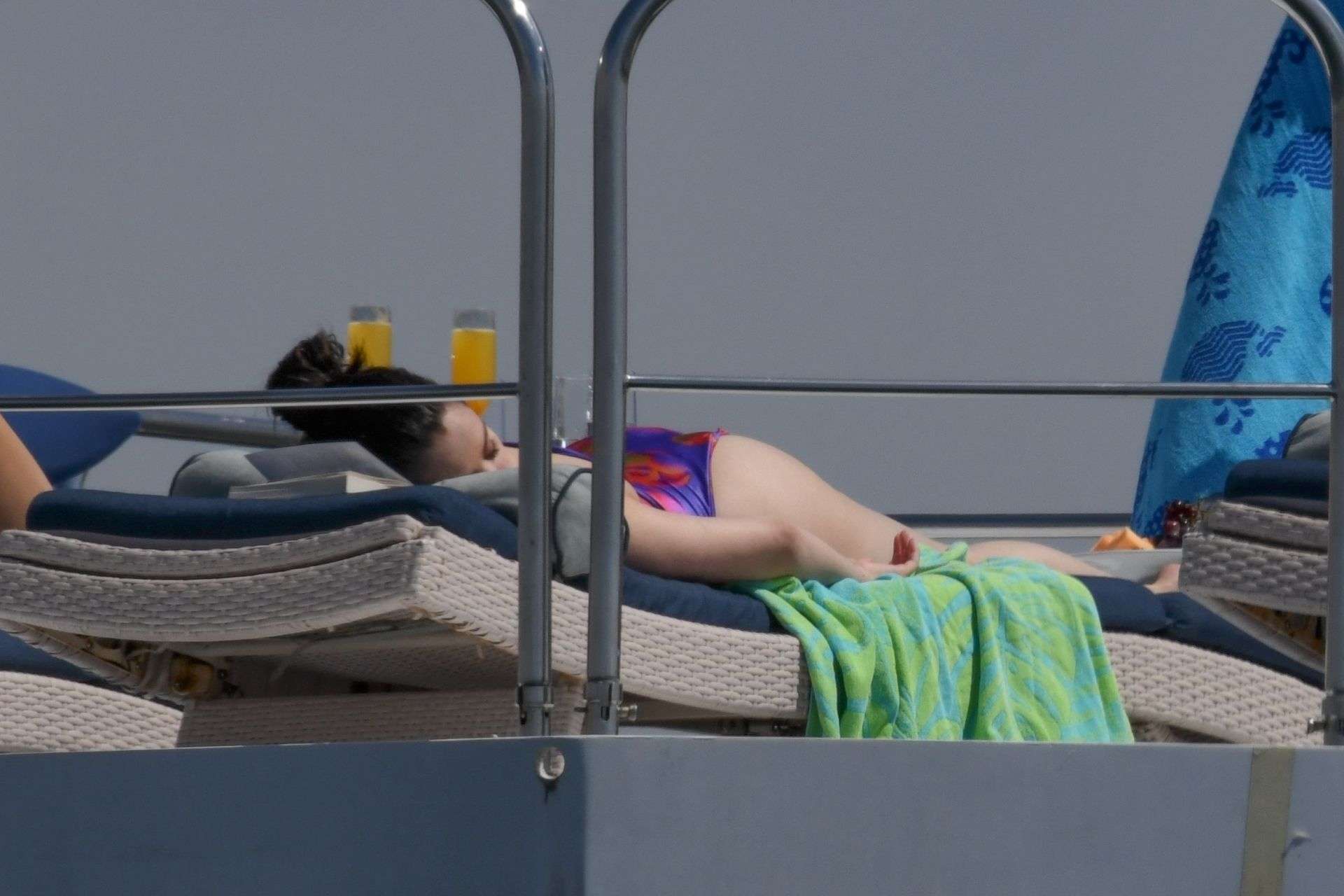 Selena Gomez Booty in a Bikini on a Yacht in Los Angeles