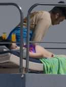 Selena Gomez Booty in a Bikini on a Yacht in Los Angeles