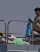 Selena Gomez Booty in a Bikini on a Yacht in Los Angeles