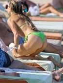 Sylvie Meis Booty in Bikini on the Beach in Saint Tropez
