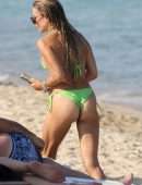 Sylvie Meis Booty in Bikini on the Beach in Saint Tropez