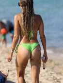 Sylvie Meis Booty in Bikini on the Beach in Saint Tropez