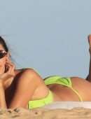 Alessandra Ambrosio Booty in a Tiny Bikini on a Beach in Trancoso