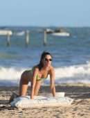 Alessandra Ambrosio Booty in a Tiny Bikini on a Beach in Trancoso