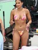 Camila Mendes Booty in a Thong Bikini on the “Strangers” Movie Set in Miami Beach