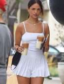 Eiza Gonzalez Beautiful Leggy in Skirt, Out in West Hollywood