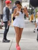 Eiza Gonzalez Beautiful Leggy in Skirt, Out in West Hollywood