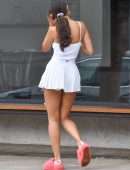 Eiza Gonzalez Beautiful Leggy in Skirt, Out in West Hollywood