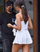 Eiza Gonzalez Beautiful Leggy in Skirt, Out in West Hollywood