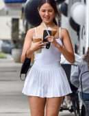 Eiza Gonzalez Beautiful Leggy in Skirt, Out in West Hollywood
