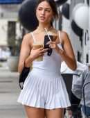 Eiza Gonzalez Beautiful Leggy in Skirt, Out in West Hollywood