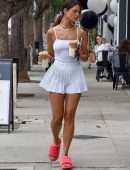 Eiza Gonzalez Beautiful Leggy in Skirt, Out in West Hollywood