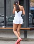 Eiza Gonzalez Beautiful Leggy in Skirt, Out in West Hollywood