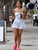 Eiza Gonzalez Beautiful Leggy in Skirt, Out in West Hollywood