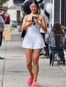 Eiza Gonzalez Beautiful Leggy in Skirt, Out in West Hollywood