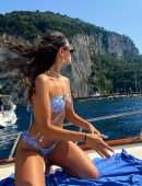 Eiza Gonzalez Cleavage in a Skimpy Bikini in Capri