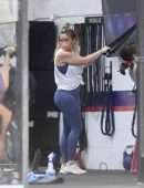 Hilary Duff - Booty in Leggings, Working Out at a Gym in Los Angeles