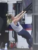 Hilary Duff - Booty in Leggings, Working Out at a Gym in Los Angeles