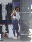 Hilary Duff - Booty in Leggings, Working Out at a Gym in Los Angeles