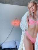 Jordyn Jones Booty in a Sheer Pink Lingerie