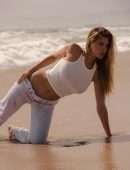 Kara del Toro Booty in Jeans at the Beach Photoshoot