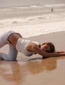 Kara del Toro Booty in Jeans at the Beach Photoshoot